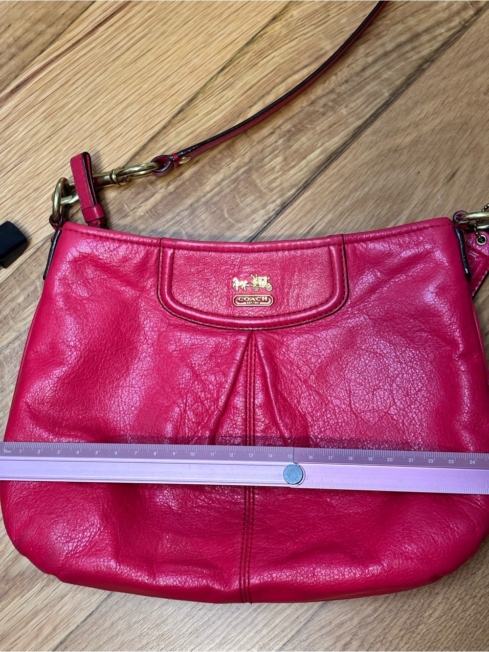 Coach Madison Pink Leather Crossbody Bag Gold Hardware - Picture 2 of 13